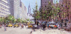 Midtown View by Henderson Cisz - Hand Finished Limited Edition on Canvas sized 45x22 inches. Available from Whitewall Galleries