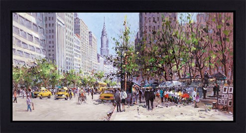 Midtown View by Henderson Cisz - Framed Hand Finished Limited Edition on Canvas